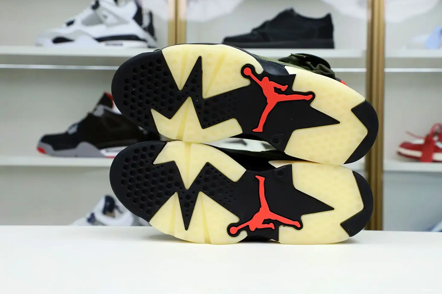 Kimikick TRAVIS RETRO JORDAN X AIR SCOTT 6 'OLIVE' 0521